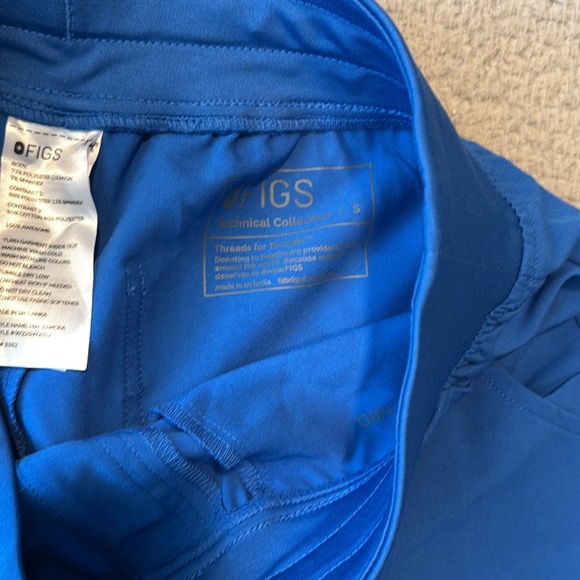 FIGS Zamora High Waisted Jogger Scrub Pants for Women Blue Joggers SZ S - Picture 3 of 6